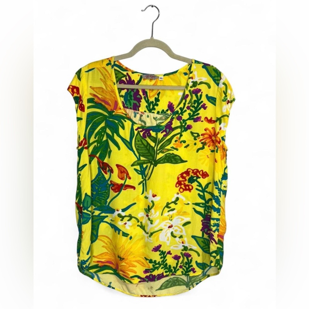 Jams World Vibrant Yellow Floral Tee - Picture 4 of 5